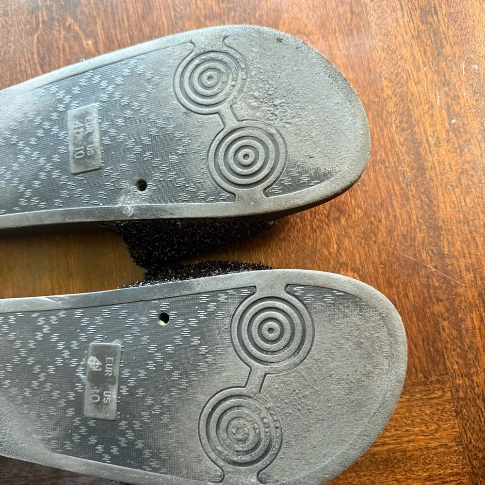 Size 10 women's sandals embellished pendants floral rhinestones, velvet heart - Picture 5 of 13